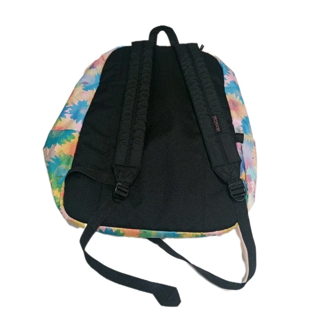 JanSport SuperBreak Plus Backpack Floral Multicolor Tie Dye School Travel‎ Bag